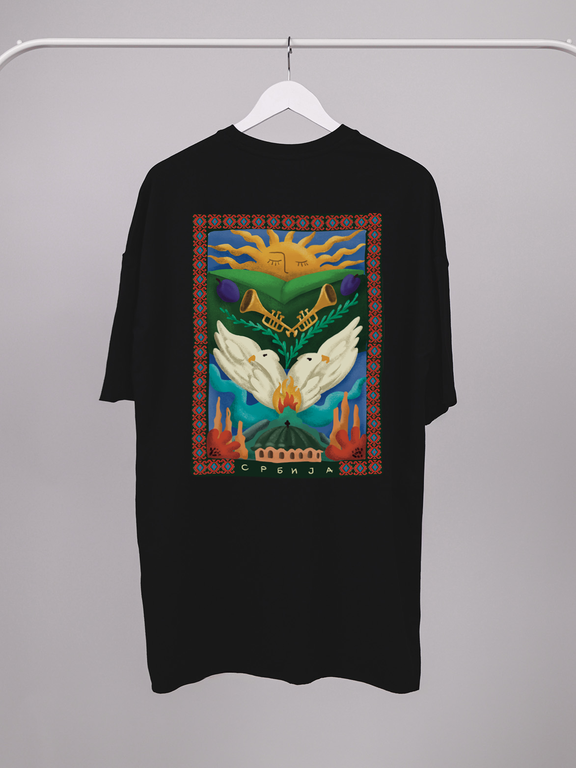 Srbija | Unisex oversize majica | Koreni