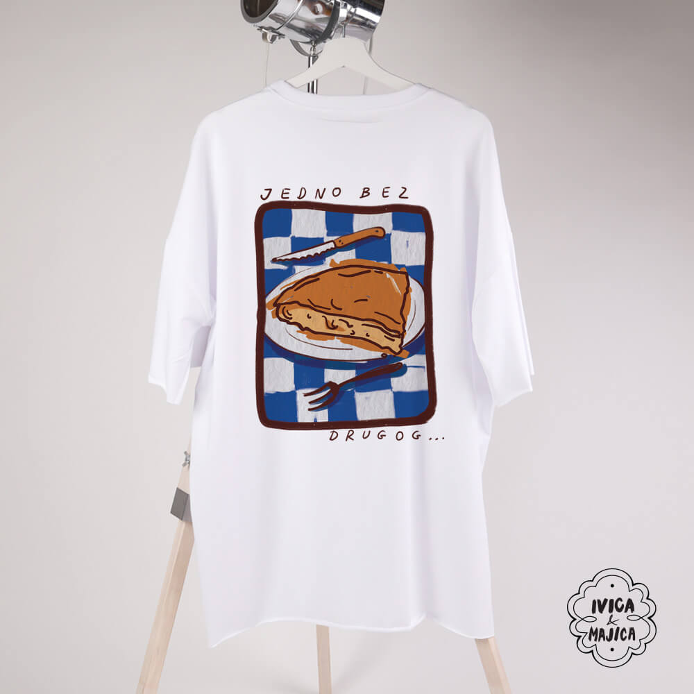 Jedno bez drugog ne ide (Burek) | Muška oversize majica | Ljubav