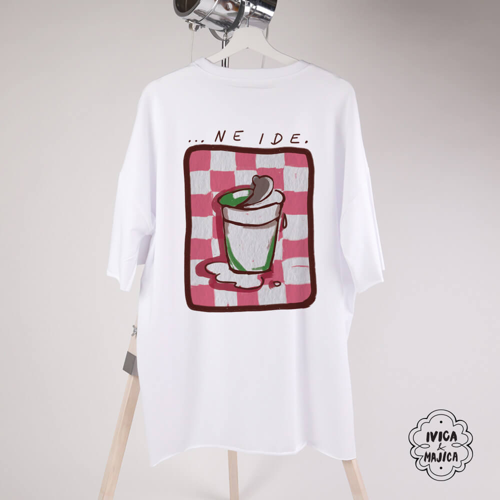 Jedno bez drugog ne ide (Jogurt) | Ženska oversize majica | Ljubav