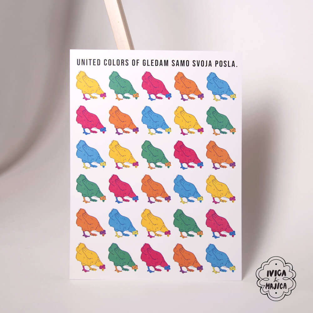 Poster United colors of gledam samo svoja posla