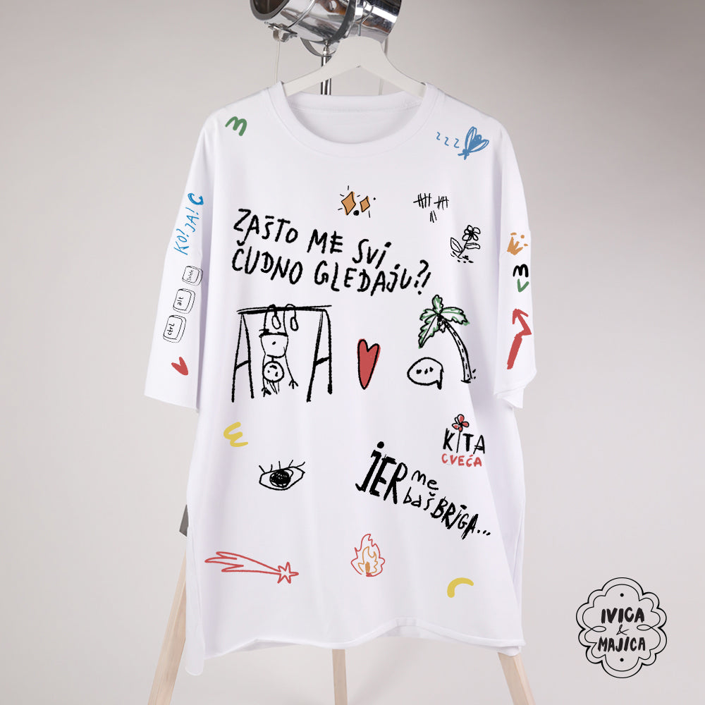 Zašto me svi čudno gledaju – Ženska oversize majica